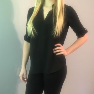 Black sheer blouse